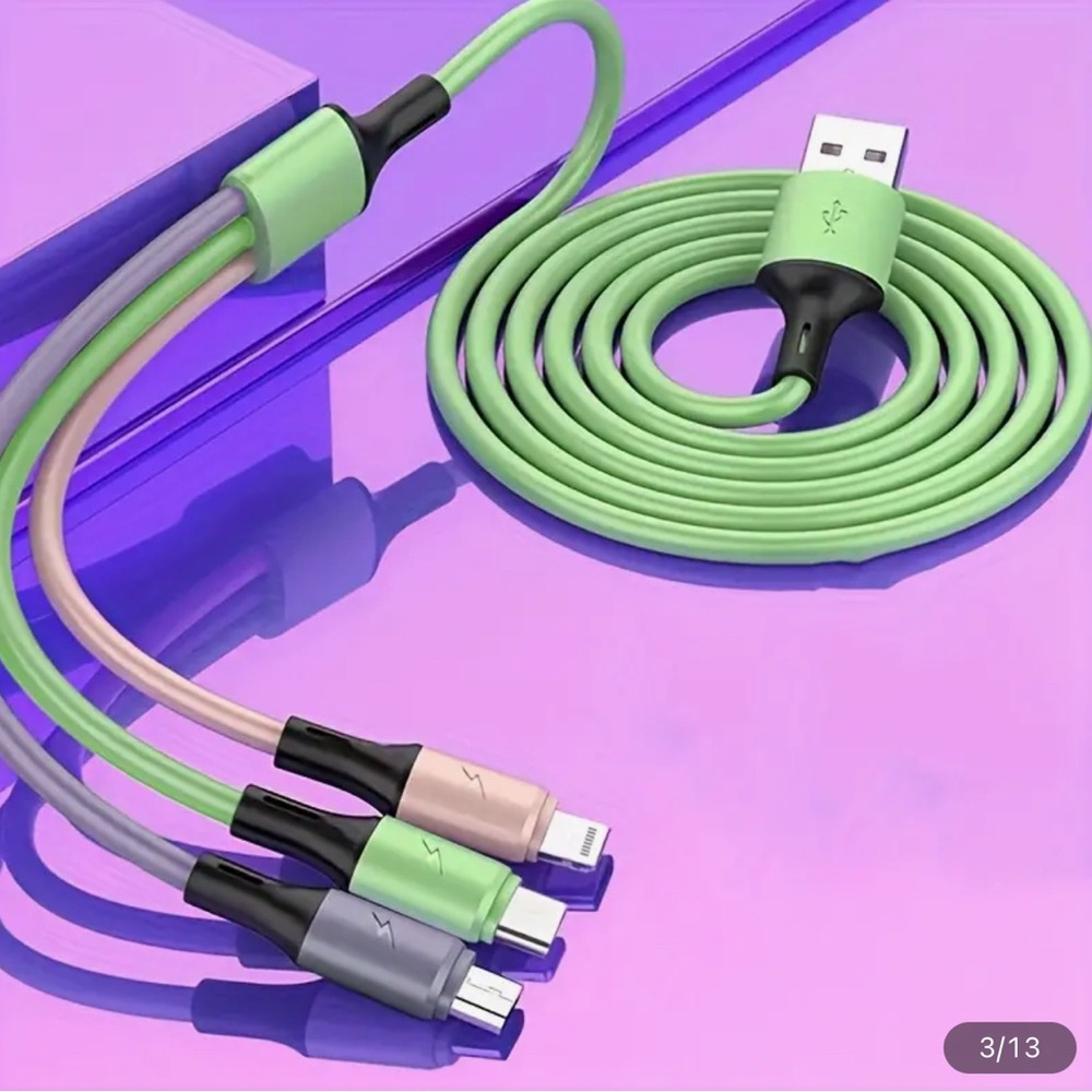 🎁 3-in-1 Multi Charging Cable, NWT - Picture 1 of 12